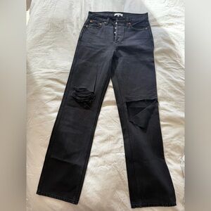 Re/done Black Distressed Jeans